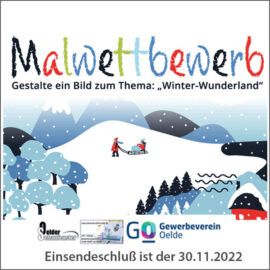 Kinder-Malwettbewerb „Winter-Wunderland“ bis zum 30. Nov. 2022